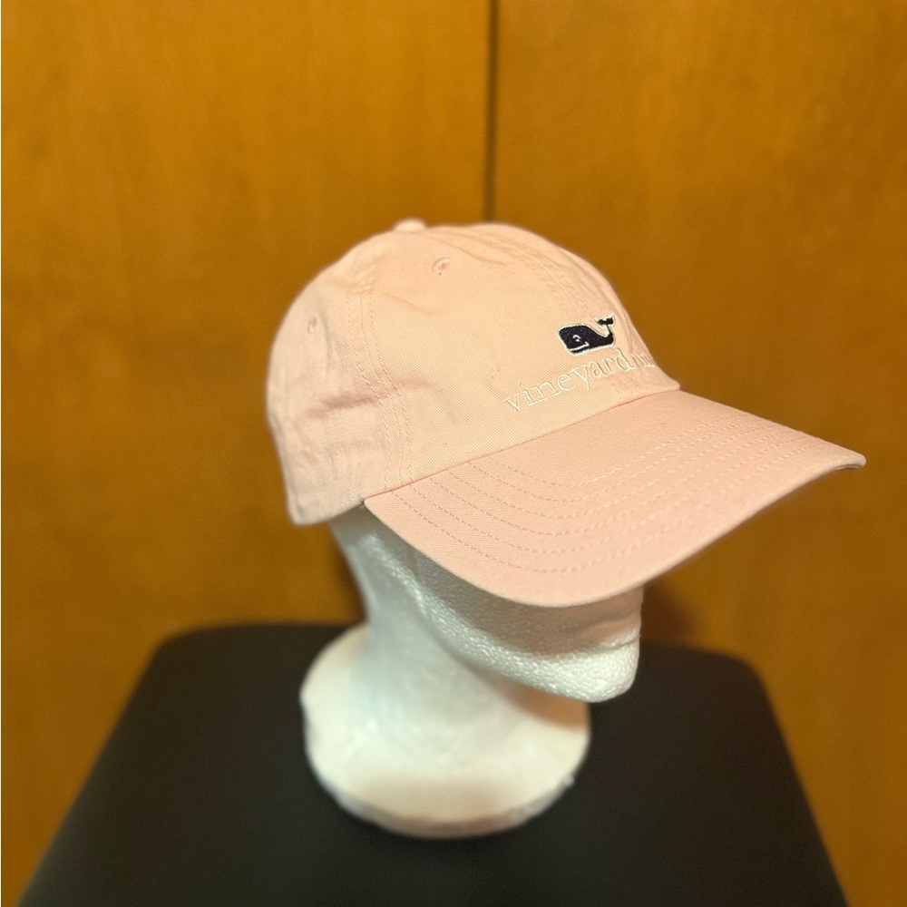 Vineyard Vines Pink Whale Cap with Navy Logo